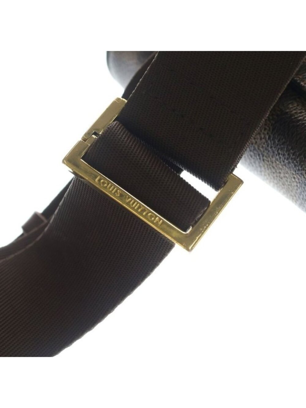 Louis Vuitton Damier Geronimos Shoulder Bag Brown Leather Gold - Picture 5 of 6